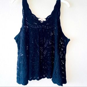 Black See-through Tank Top